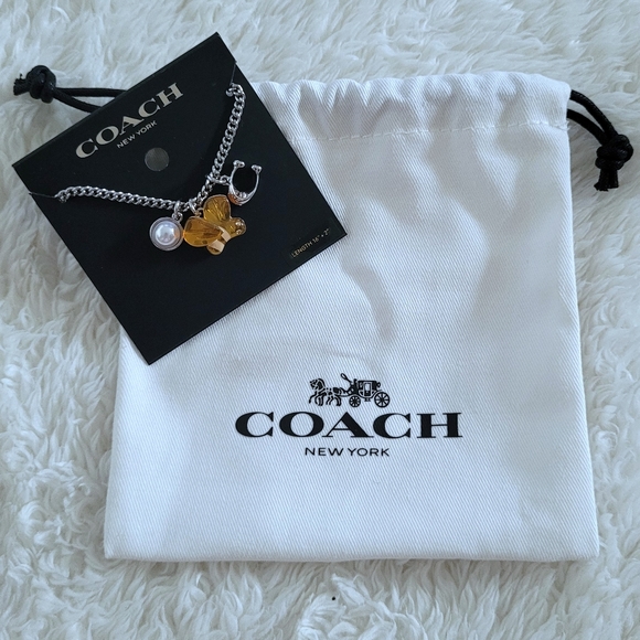 Coach "Bumble Bee"🐝 Triple3️⃣ Charm Necklace - NWT - Picture 1 of 16